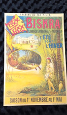 AFFICHE ANCIENNE CHEMINS DE FER P-L-M BISKRA STATION HIVERNALE et THERMALE