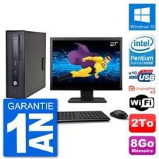PC HP EliteDesk 800 G1 Ecran 27" Intel G3220 RAM 8Go Disque 2To Windows 10 Wifi