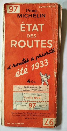 Carte michelin 1933 sud - michelin,
