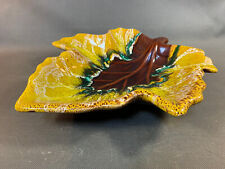 Ancienne coupe à fruit en céramique forme de feuille d'automne VALLAURIS