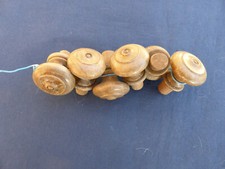 6 boutons bois ancien tiroirs commode meuble Louis Philippe Diamètre 2,7 cm