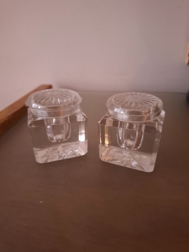 Deux encriers verre - en, souffle