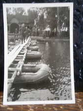 Photo argentique guerre 39 45 soldat Allemand wehrmacht WWII 2 Pont flottant