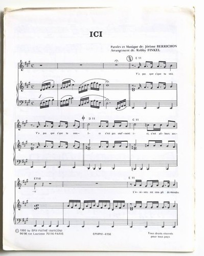 Partition vintage sheet music
