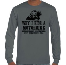 Motard T-Shirt Moto Hommes Drôle Moto Yamaha Vélo Kawasaki Why I Ride A
