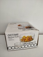 arcoroc Octime Service Fruits 7 Pièce Saladier Bol Coupe Ravier Coupelle Vintage