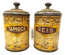 Anciennes Boîtes à épices en Tôle en Allemand TAPIOCA REIS