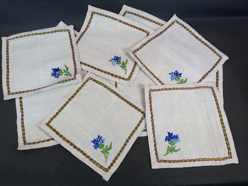 Lot ancien tissus - , lin