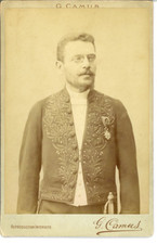 Camus, Gustave Larroumet, historien d'art Vintage albumen print.Louis Bar