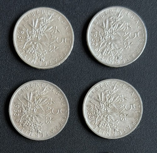 Lot pièces 5 francs - 4,