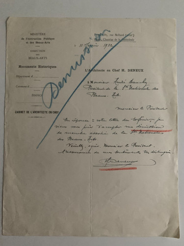 Lettre manuscrite architecte - manuscrite,