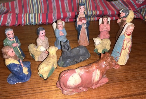 Ancienne crèche noël - ancienne,