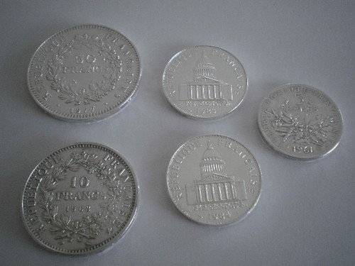 Argent pièces hercule frs - pièces,