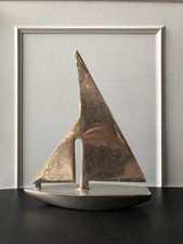 Vintage Ancien Bateau Voilier Déco Alu Fonte Aluminium Yacht Design Sculpture