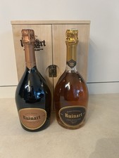 Duo ancien champagne ruinart dans caisse en bois