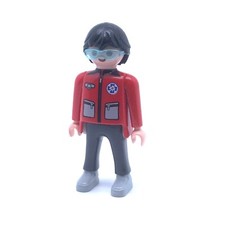 PLAYMOBIL * SECOURS * Homme Brun Lunettes Secouriste Téléphérique Montagne 5426 
