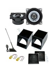 Alpine Set 2 Haut Parleur 10cm Fiat Panda 1 > 2003 Supports Enceinte + Antenne