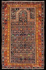 antique Shirvan Dagestan Caucasian prayer rug tapis prière caucasien 173x112/104