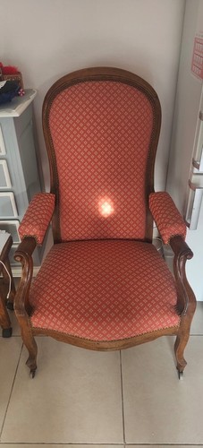 Fauteuil voltaire rouge - ,