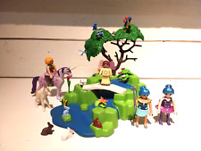 PLAYMOBIL LOT CASCADE DES FÉES/ FORÊT ENCHANTÉE ANIMAUX LICORNE LAPINS CHATS