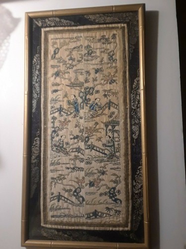 Old chinese silk embroidery - old,
