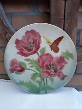 Assiette Plat Décoratif St Amand Modèle Pavot Lebacqz Bouchart Ancienne