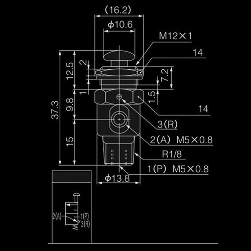 Vanne pneumatique pièce - 1,