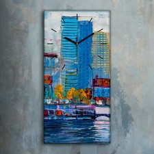 Horloge murale sur toile 30x60