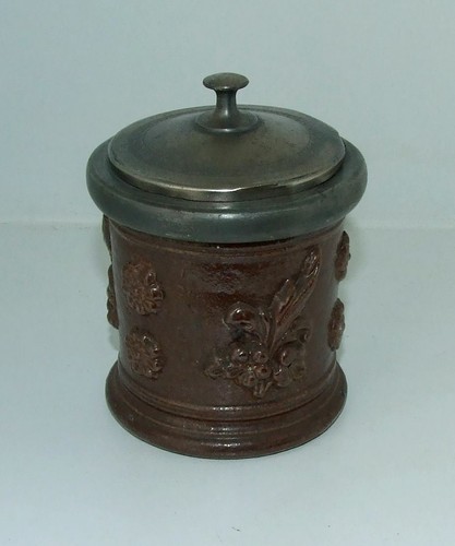 Petit pot tabac grès - , en