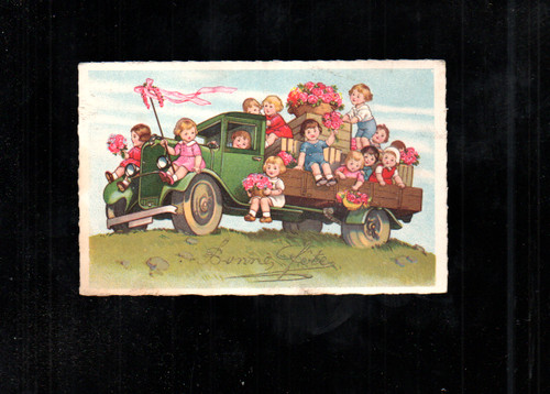 Cpa fantaisie auto - auto, voiture