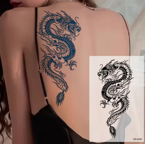 Tatouage temporaire dragon - temporaire,