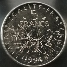 5 FRANCS SEMEUSE 1994 BU