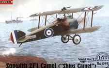 Roden - Sopwith 2F1 Camel Bateaux Camel 2.F1 2F.1 HMS Pegasus - 1:72 Biplan