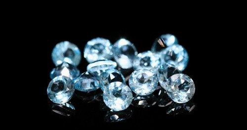 Topaze bleue ronde 15pcs - topaze,