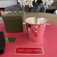 SEAU GLAÇON CHRISTOFLE VIBRATION MÉTAL ARGENTÉ 13x13  CM ETAT NEUF