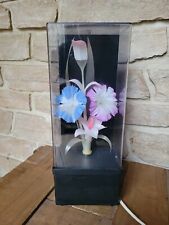 LAMPE VINTAGE FIBRE OPTIQUE FLEURS COULEUR CHANGEANTE ANNÉE 80