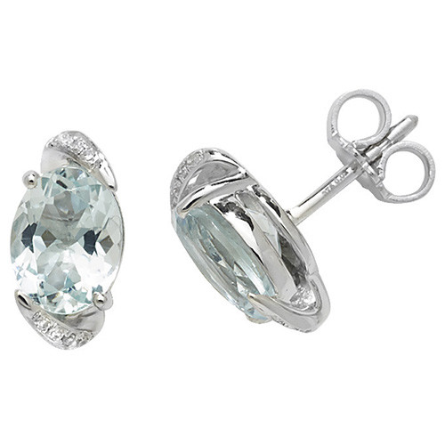 Superbe 9ct blanc ovale - superbe,