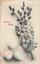 CP PAQUES MUGUET OEUFS COLORES - 40604