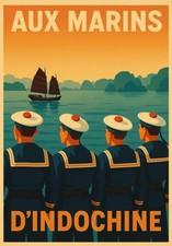 Marine Indochine Dinassaut commando Dien Bien Phu Saigon Hanoi Vareuse bachi