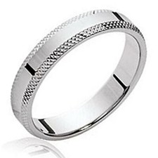 Bague alliance Homme 4mm en Argent 925 rhodié - Neuve - Taille 54 disponible