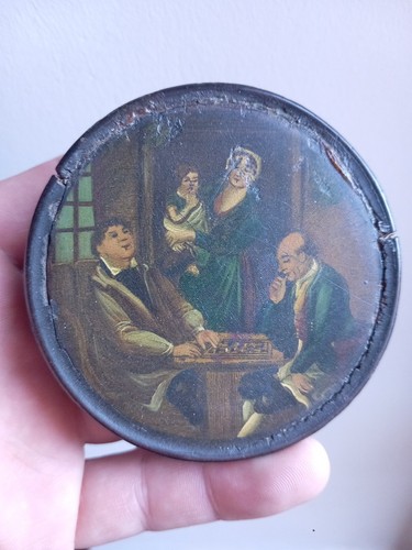 Boite tabatière bois xixe - boite,