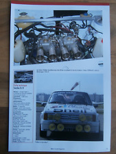 AUTOMOBILE / TALBOT SAMBA Gr B  / Fiche cartonnée