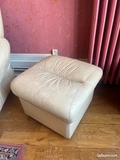 Pouf, similicuir, vintage