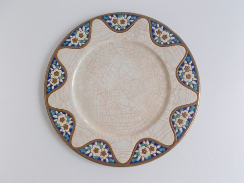 Plat emaux longwy art deco - emaux,