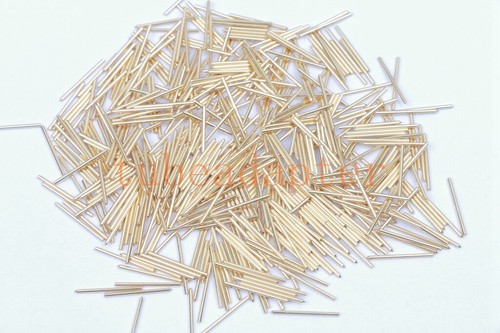 100pcs gold plated tube - gold,
