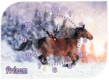 horloge pendule murale cheval