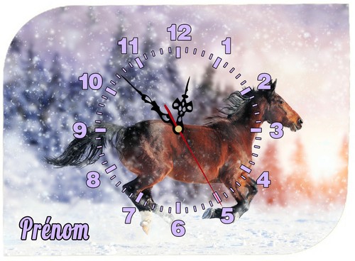 Horloge pendule murale cheval - horloge,