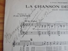 PARTITION LA CHANSON DES