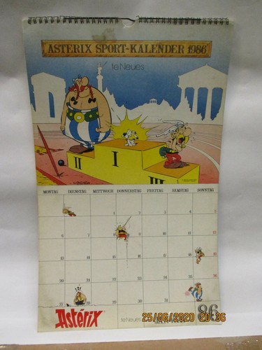 Calendrier sport asterix - asterix, 1986