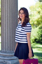 ZARA NAVY BLUE FRILL SKATER